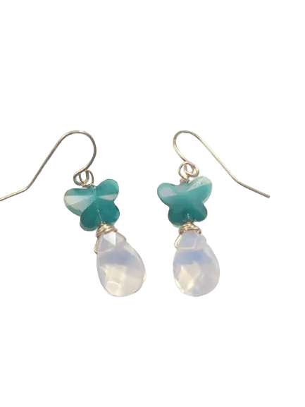 Opalite Butterfly Earrings