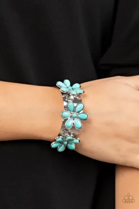 Paparazzi Desert Flower Patch - Blue Bracelet