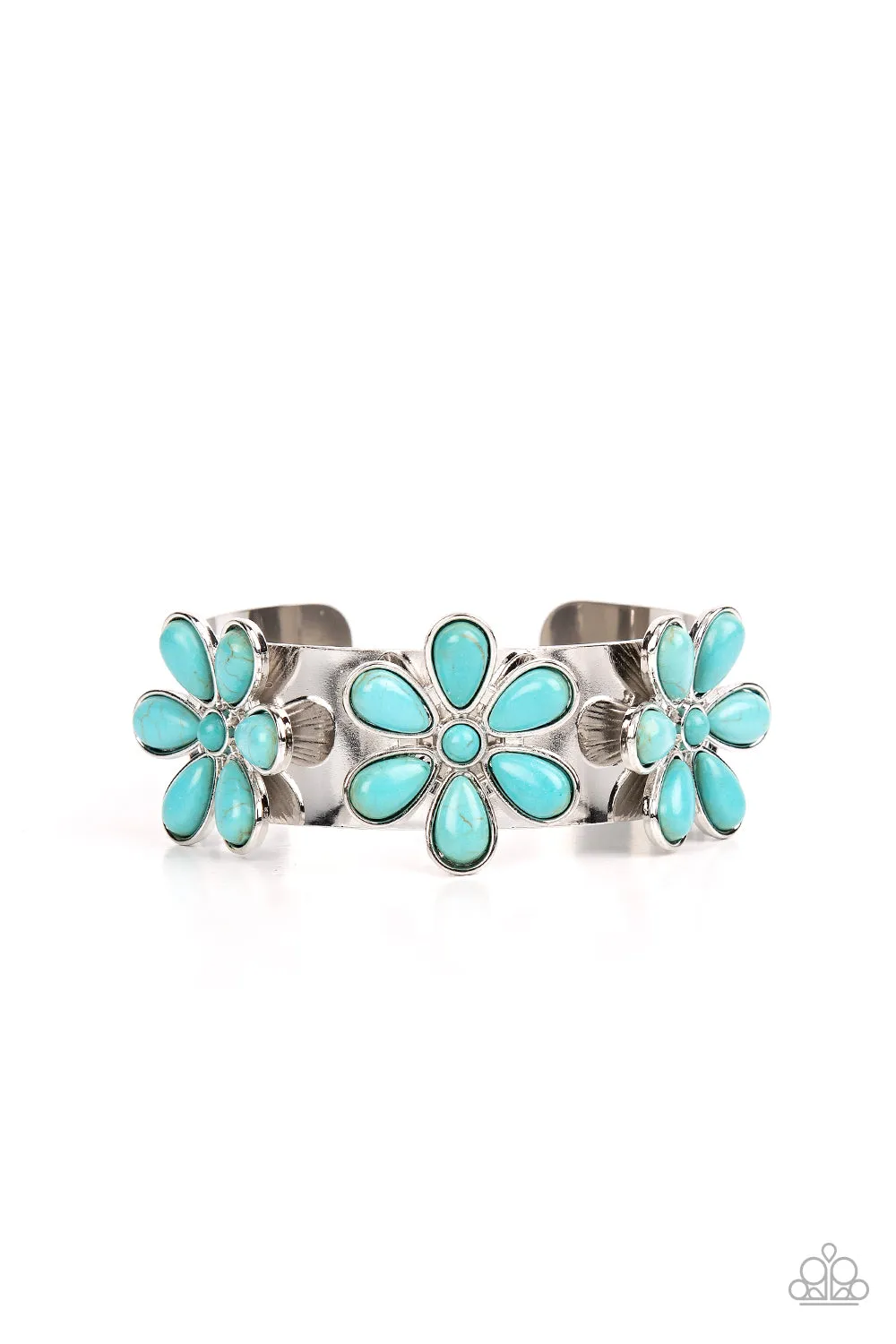 Paparazzi Desert Flower Patch - Blue Bracelet