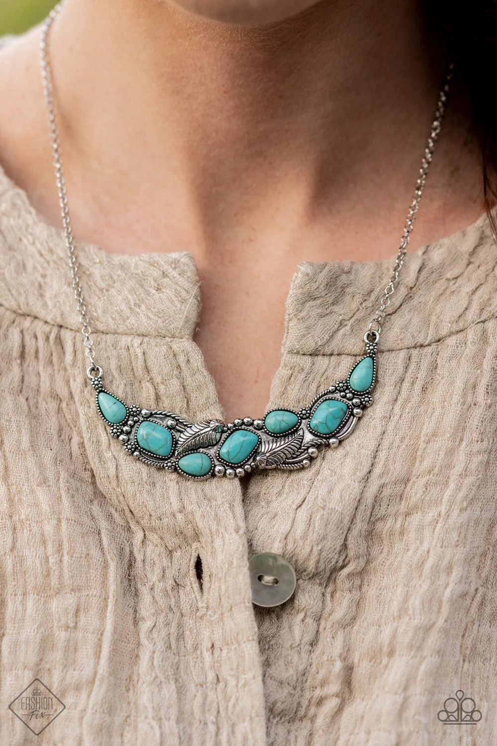 Paparazzi Fashion Fix Cottage Garden Blue Necklace