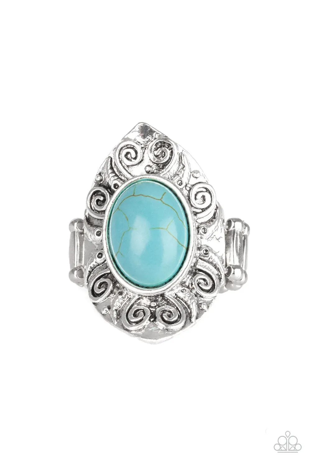 Paparazzi Mega Mother Nature blue Stone Ring