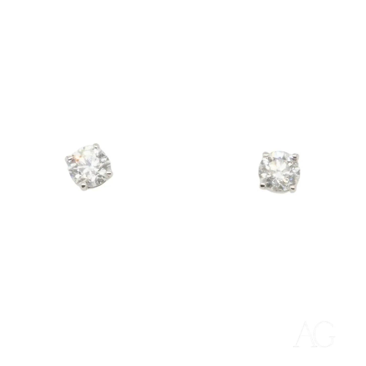 Radiant 18k White Gold Diamond Earrings