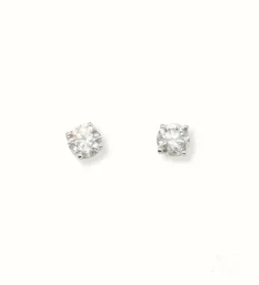 Radiant 18k White Gold Diamond Earrings