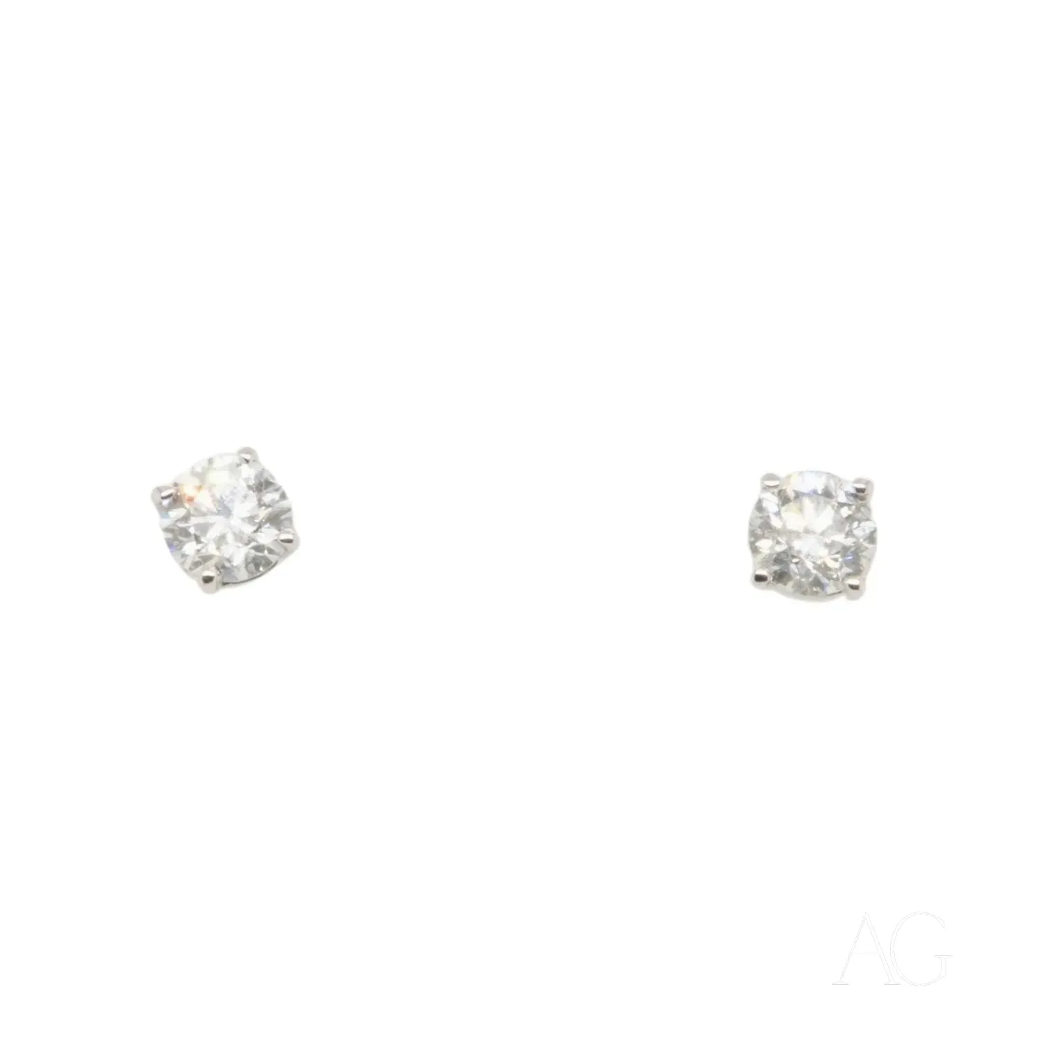 Radiant 18k White Gold Diamond Earrings