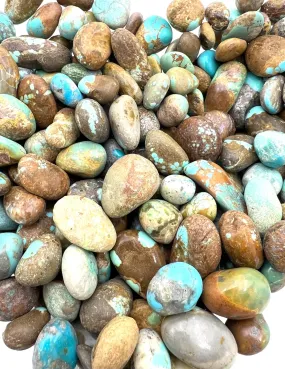 RARE Number 8 Turquoise BIG 10-22mm Tumbled Nuggets, Undrilled (pkg of 28 grams)