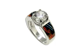 Red Moon Ring with CZ by David Rosales