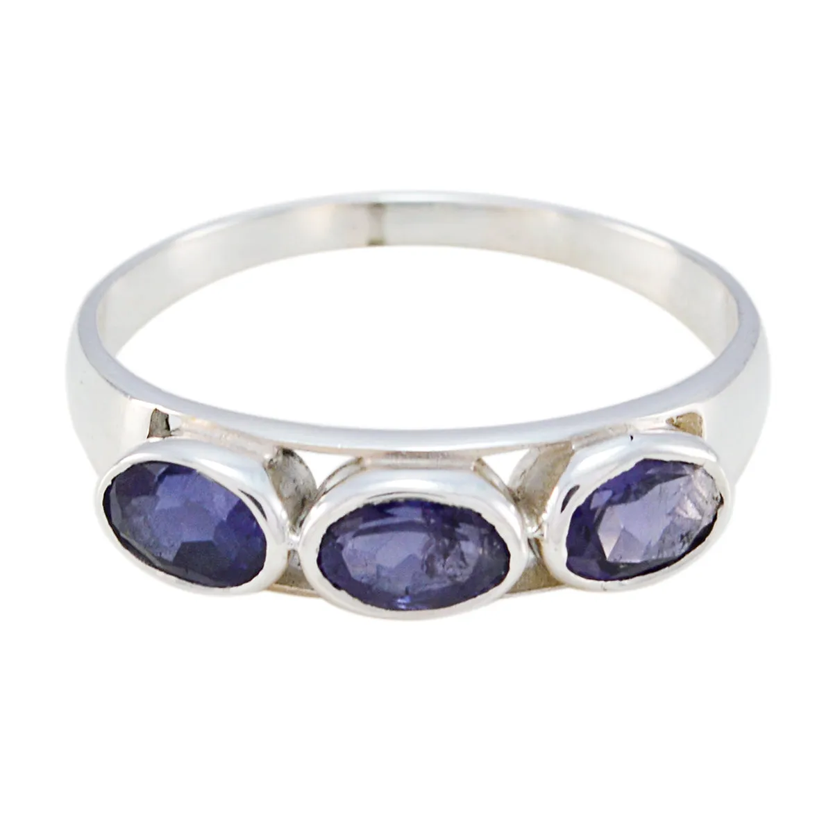 Riyo Elegant Gem Iolite Sterling Silver Ring Medical Alert Jewelry