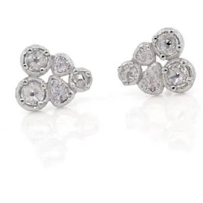 Rock Pile Palladium Post Earrings