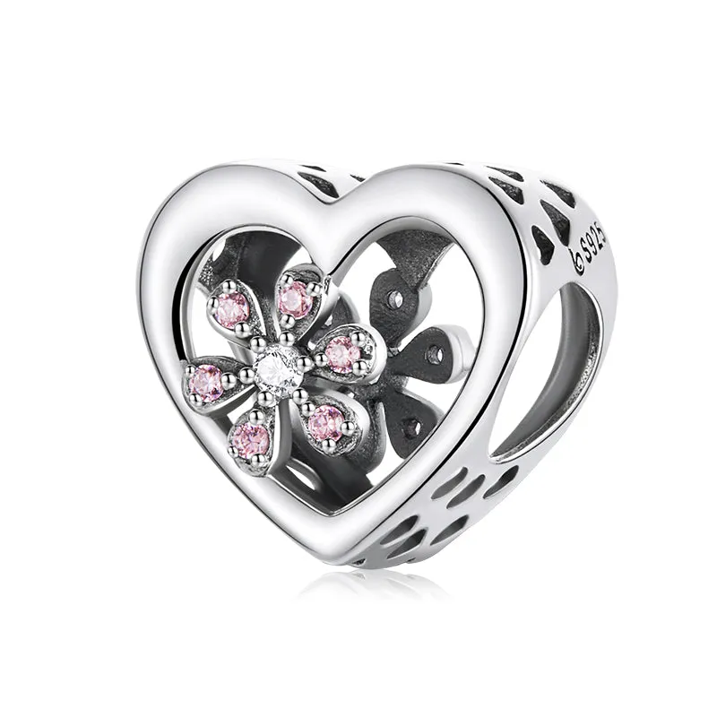 Silver Zircon Charms Women's Jewelry