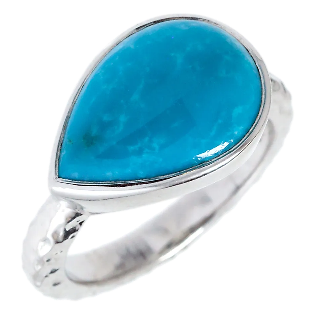 Sleeping Beauty Turquoise Pear Ring