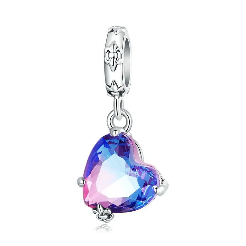 Sterling Silver Jewelry Zircon Charm