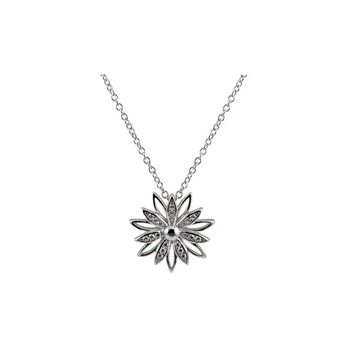 Sterling Silver Sunflower Necklace