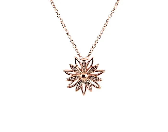 Sterling Silver Sunflower Necklace