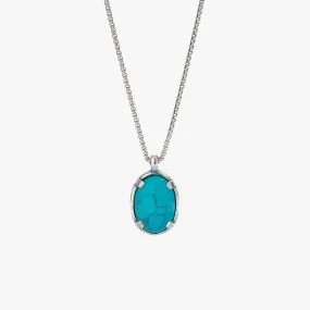 Sterling Silver Turquoise Stone Necklace