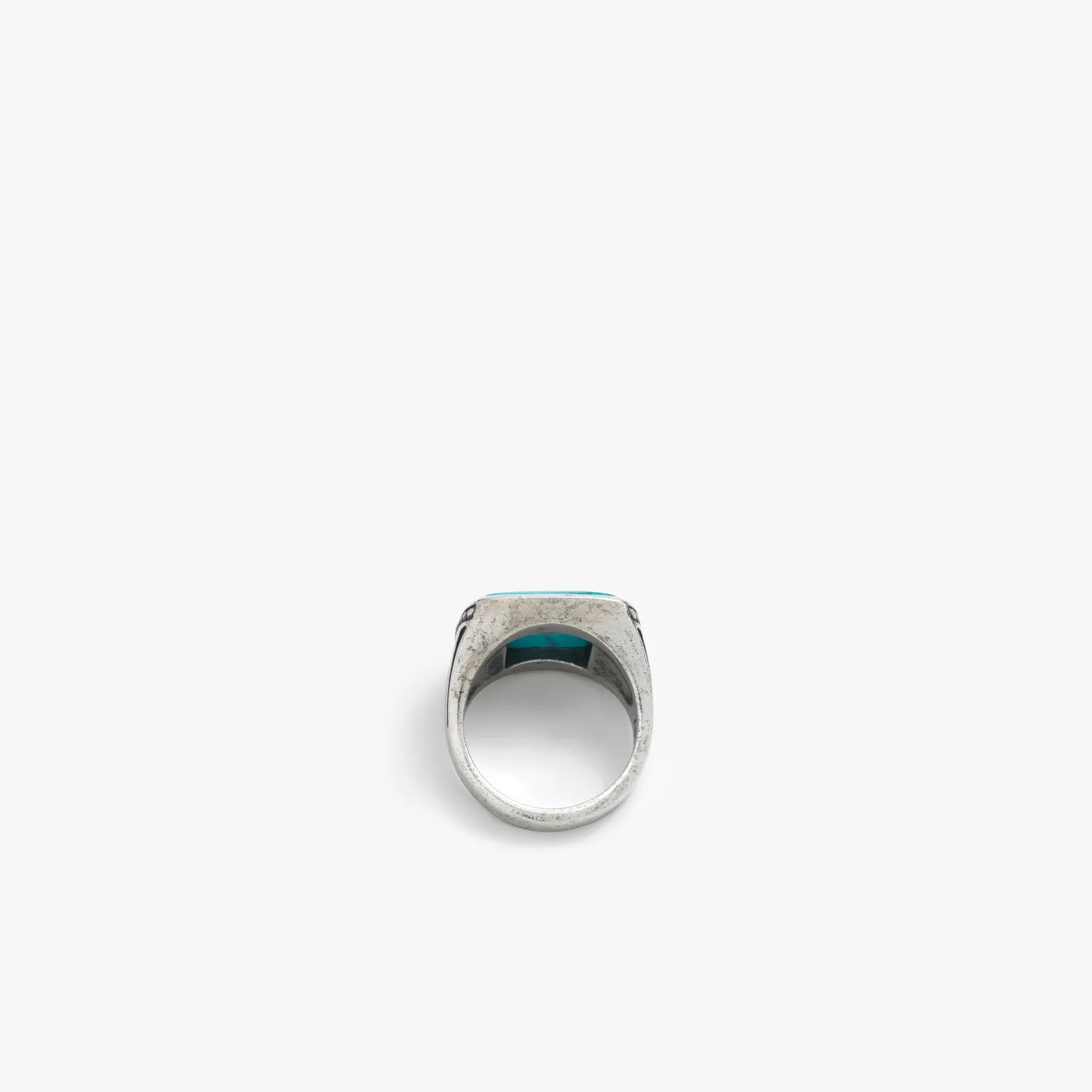 Sterling Silver Vintage Turquoise Signet Ring