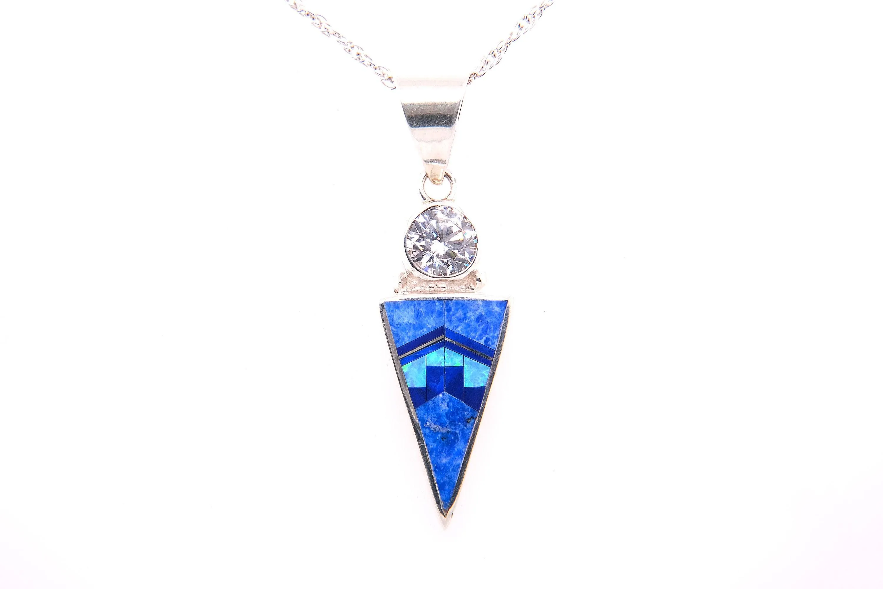 Stunning David Rosales Blue Sky CZ Pendant