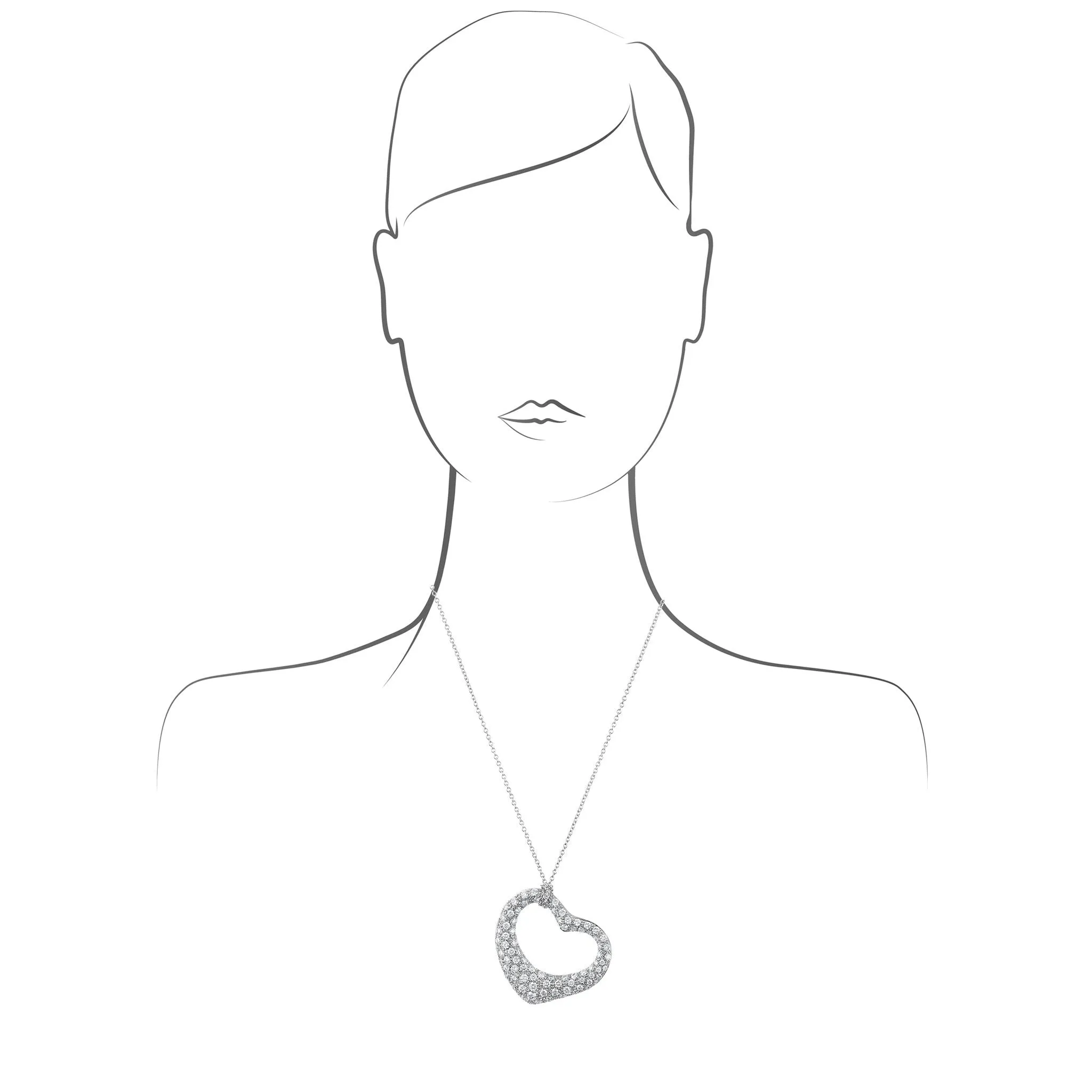 Tiffany & Co. by Elsa Peretti - Open Heart Necklace