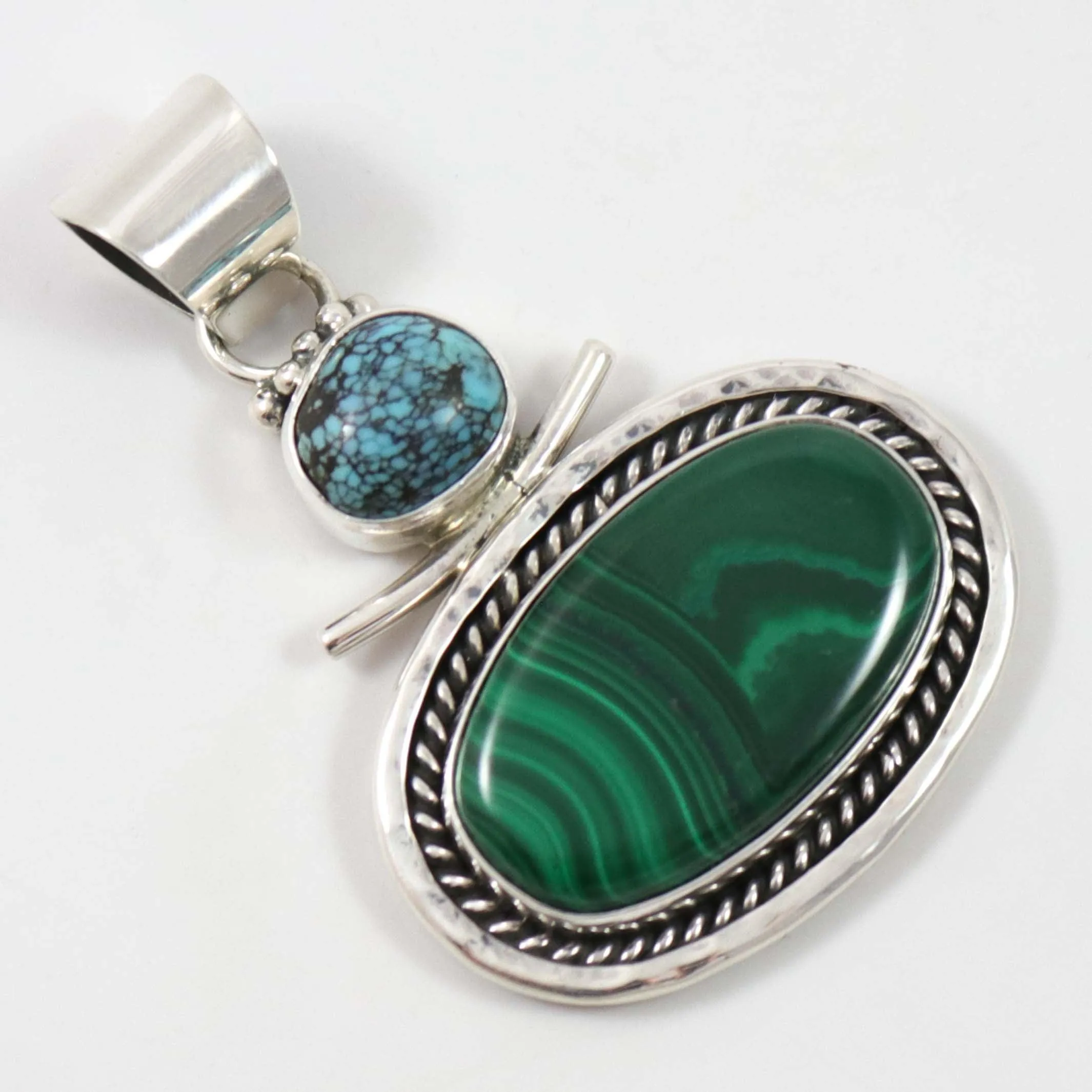 Turquoise and Malachite Pendant