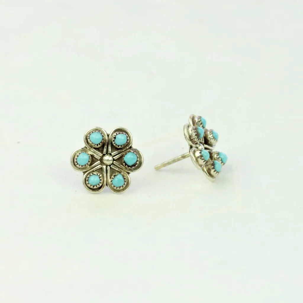 Turquoise Flower Earrings