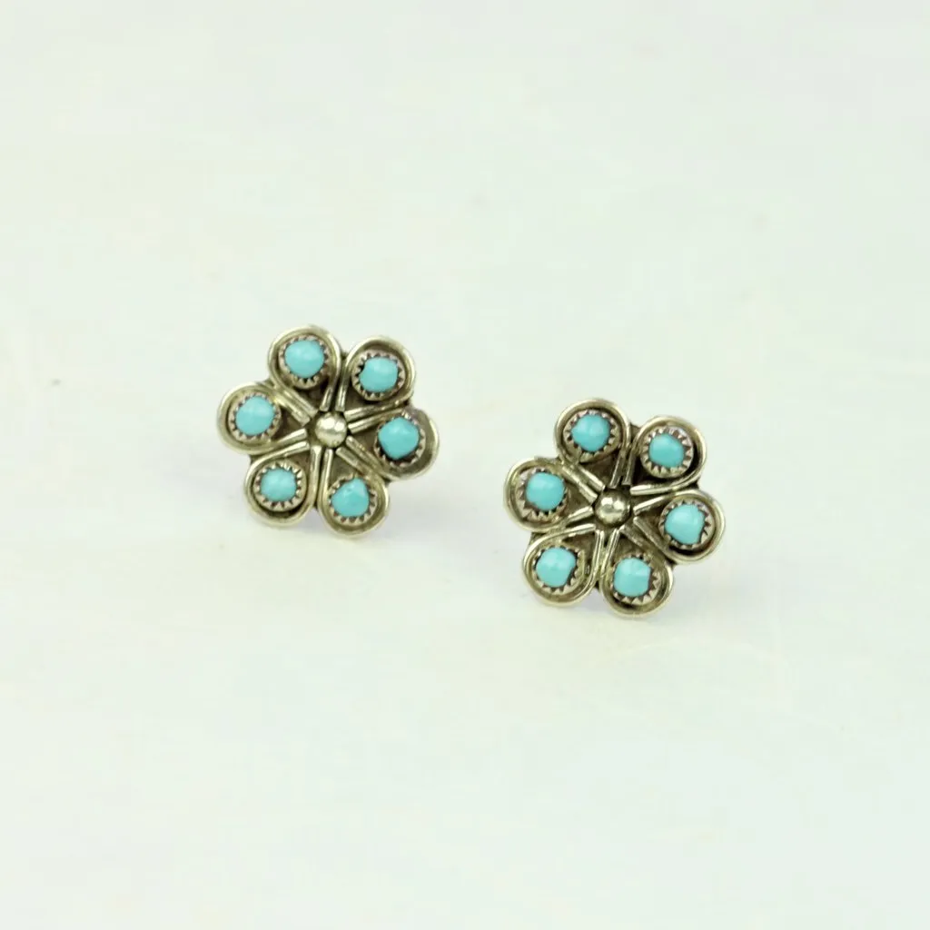 Turquoise Flower Earrings