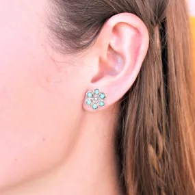 Turquoise Flower Earrings