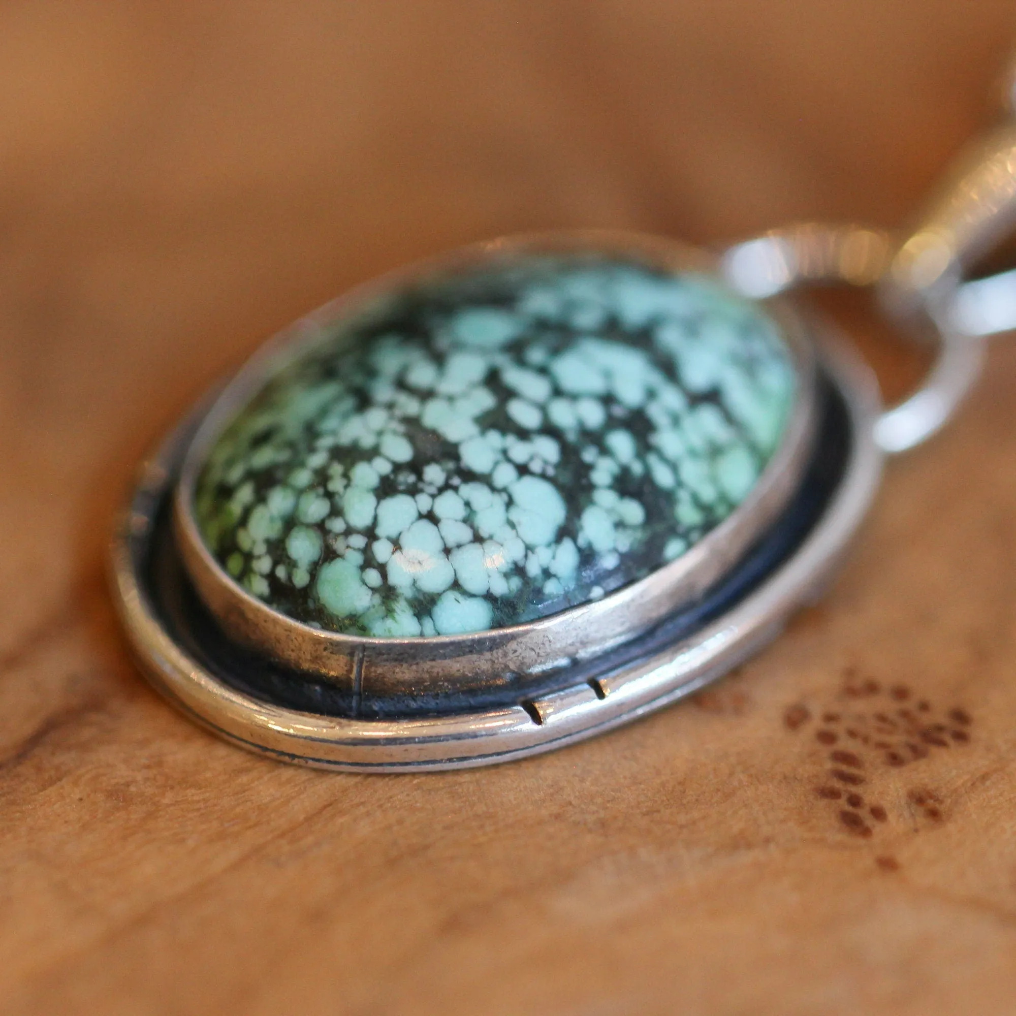 Turquoise Heartland Pendant - Silversmith - .925 Sterling Silver - Turquoise Necklace