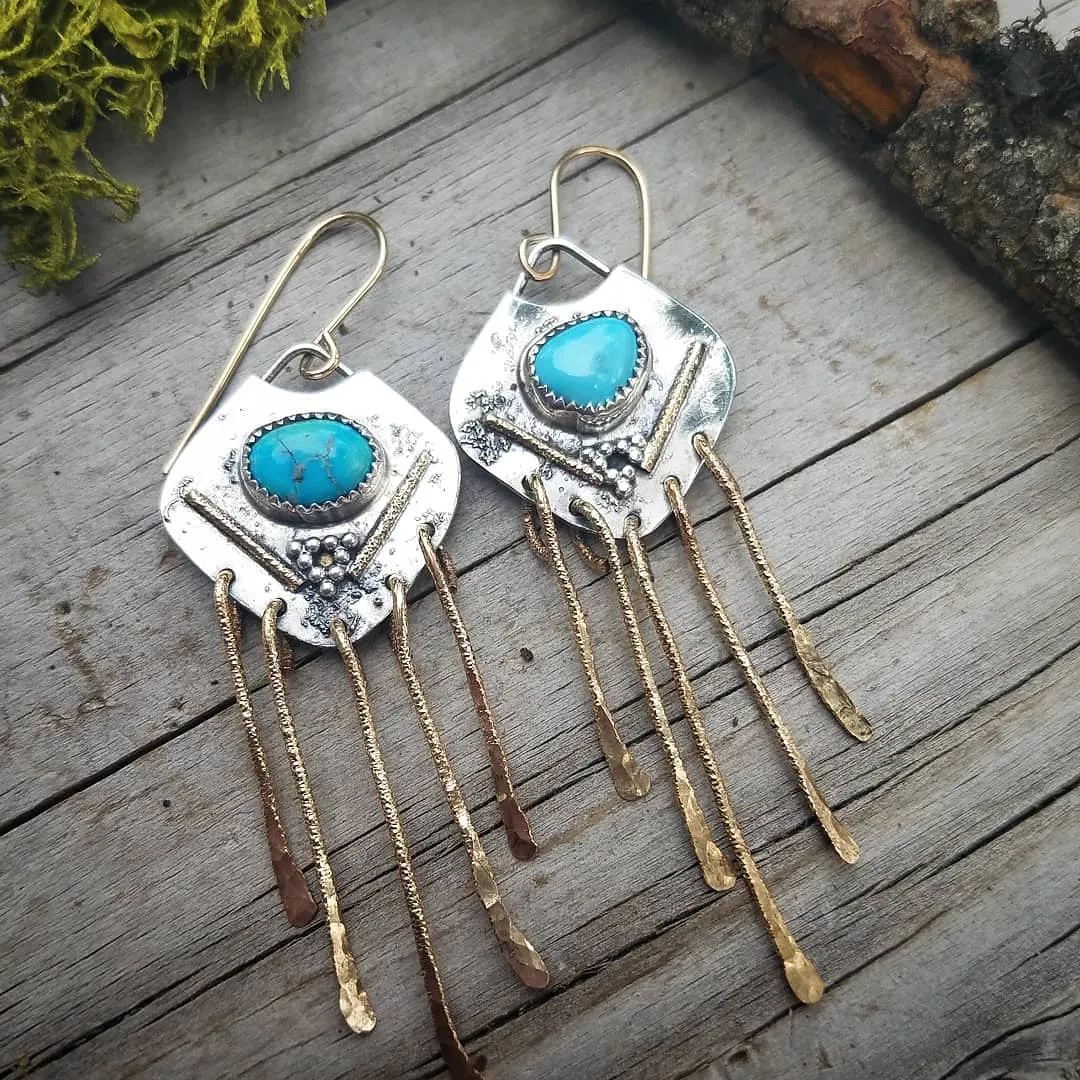 Turquoise Wind Catcher Earrings