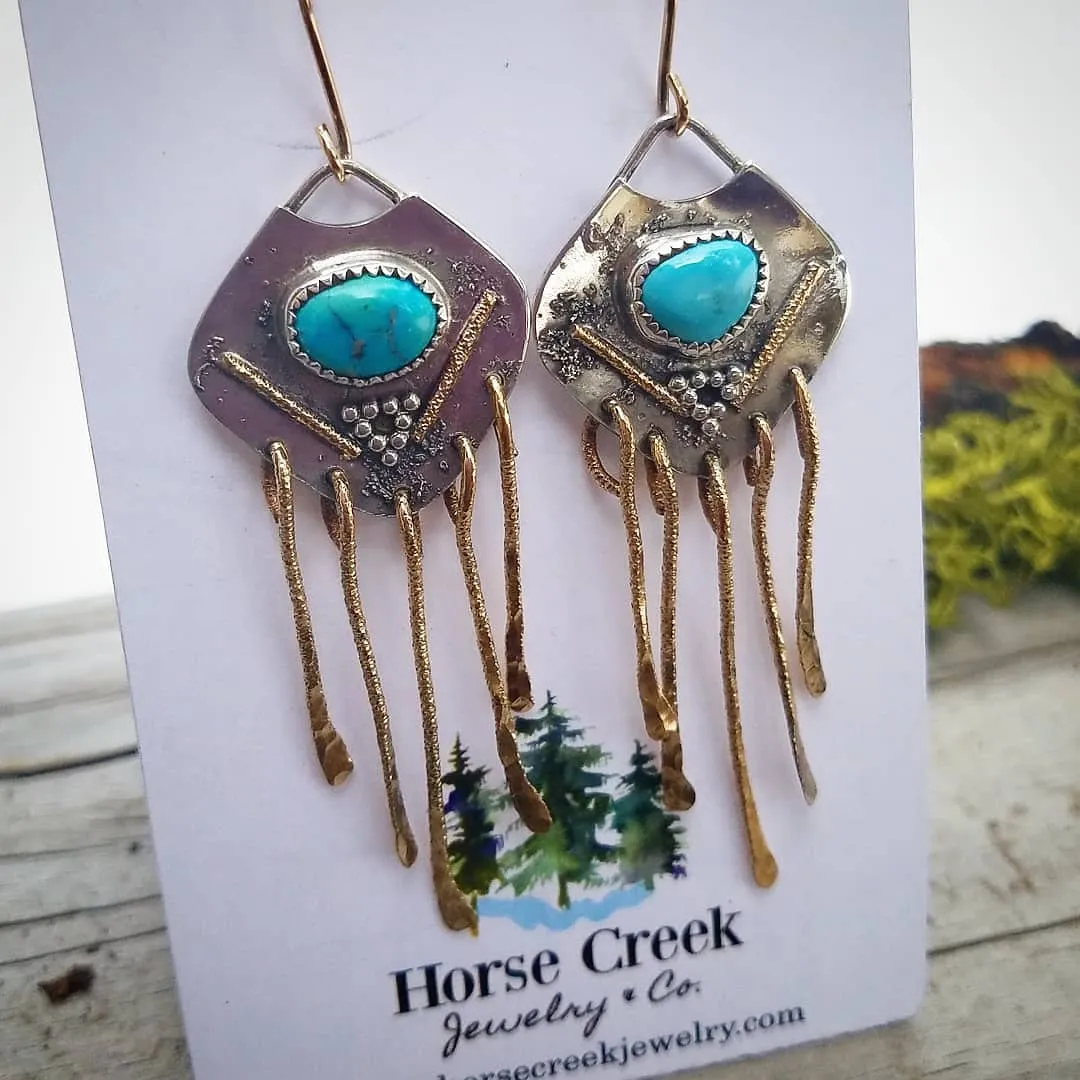 Turquoise Wind Catcher Earrings