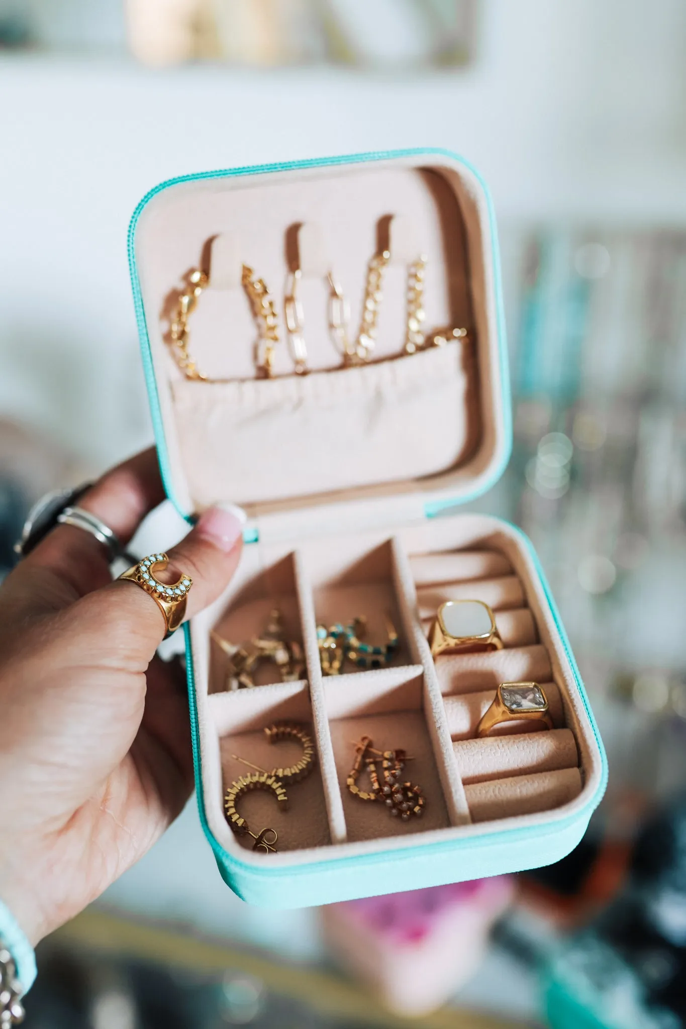 Vintage Cowboy Square Jewelry Case