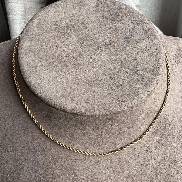 Vintage Rope Chain Necklace