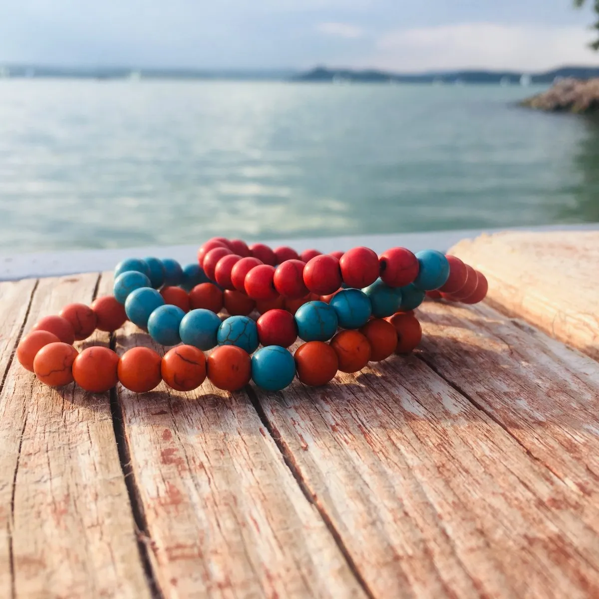 Wanderlust Turquoise Howlite Mala Bracelet