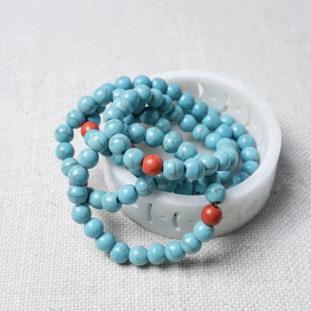 Wanderlust Turquoise Howlite Mala Bracelet