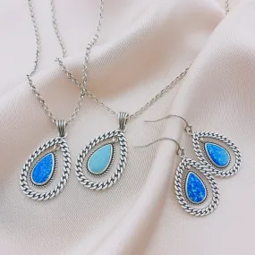 Women's Fashion Turquoise/Opal Antique Vintage Jewelry Sets