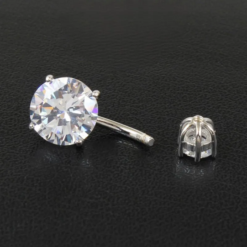 Zircon Clear Stone Navel Body Piercing For Women